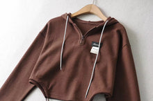 Load image into Gallery viewer, Label Love Asymmetrical Hoodie