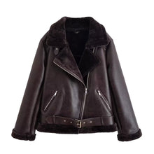 Load image into Gallery viewer, Shearling Ride Leather Jacket