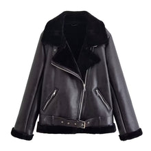 Load image into Gallery viewer, Shearling Ride Leather Jacket