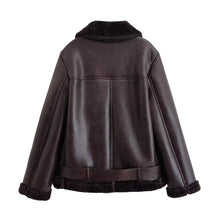 Load image into Gallery viewer, Shearling Ride Leather Jacket