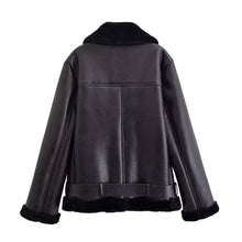 Load image into Gallery viewer, Shearling Ride Leather Jacket