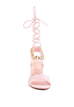 Load image into Gallery viewer, Gone Gurl Metal Chain Lace Up Sandals