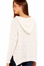 Load image into Gallery viewer, Ivory Knit Pullover Hoodie