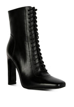 Load image into Gallery viewer, Lace Up Leather Ankle Boots