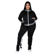 Load image into Gallery viewer, Plus Size Fall Winter Long-Sleeved Trousers Set