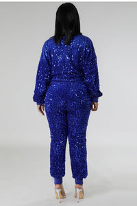 SEQUIN TWO PIECE PANT SET