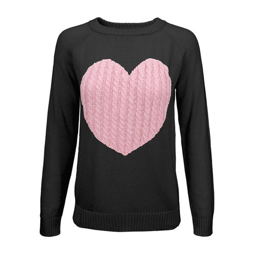 Be Mine Round Neck Pullover Sweater