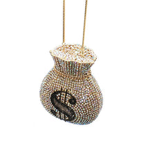 Load image into Gallery viewer, Luxury Rich Dollar Crystal Clutches