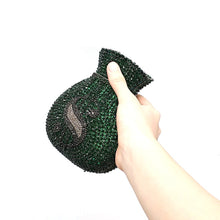 Load image into Gallery viewer, Luxury Rich Dollar Crystal Clutches