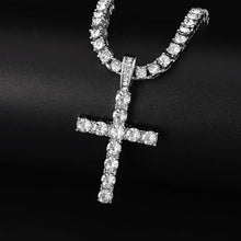 Load image into Gallery viewer, Iced Cross Tennis Chain Necklace