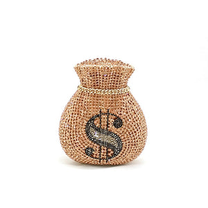 Luxury Rich Dollar Crystal Clutches