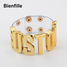 Load image into Gallery viewer, Custom Name Clear Cuff Bracelet