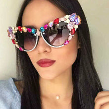 Load image into Gallery viewer, Crystal Oversized Sunglasses