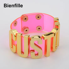Load image into Gallery viewer, Custom Name Clear Cuff Bracelet