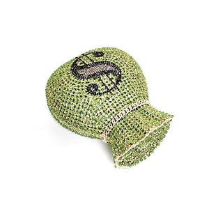 Luxury Rich Dollar Crystal Clutches