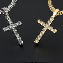 Load image into Gallery viewer, Iced Cross Tennis Chain Necklace