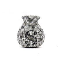Load image into Gallery viewer, Luxury Rich Dollar Crystal Clutches