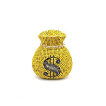 Load image into Gallery viewer, Luxury Rich Dollar Crystal Clutches