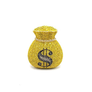 Luxury Rich Dollar Crystal Clutches