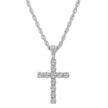 Load image into Gallery viewer, Iced Cross Tennis Chain Necklace
