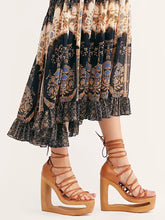 Load image into Gallery viewer, Lace-Up Gladiator Wedge Sandals