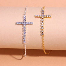 Load image into Gallery viewer, Crystal Cross Beach Anklet