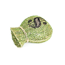 Load image into Gallery viewer, Luxury Rich Dollar Crystal Clutches