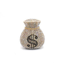 Load image into Gallery viewer, Luxury Rich Dollar Crystal Clutches