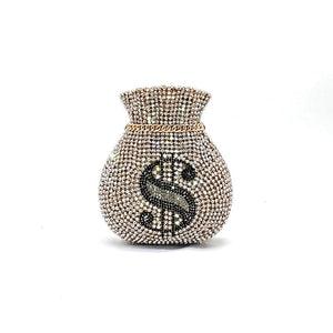 Luxury Rich Dollar Crystal Clutches