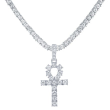 Load image into Gallery viewer, Iced Cross Tennis Chain Necklace