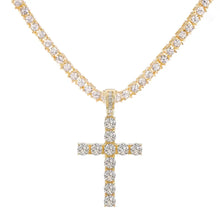 Load image into Gallery viewer, Iced Cross Tennis Chain Necklace