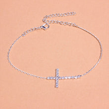 Load image into Gallery viewer, Crystal Cross Beach Anklet