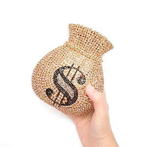 Luxury Rich Dollar Crystal Clutches