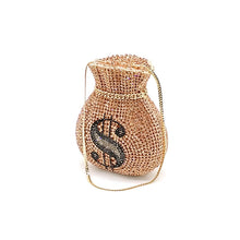 Load image into Gallery viewer, Luxury Rich Dollar Crystal Clutches