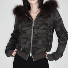 Load image into Gallery viewer, Fur Trim Double-Zip Hoodie