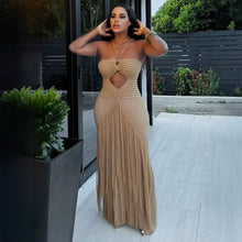 Load image into Gallery viewer, Tulum Nights Crochet Maxi Dress
