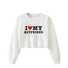 Load image into Gallery viewer, Boyfriend Energy Cropped Sweatshirt