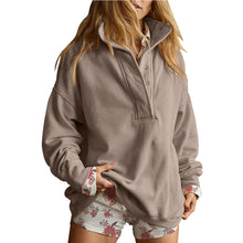 Load image into Gallery viewer, Skyline Button-Collar Sweatshirt