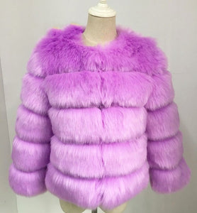 Short Artificial Fur Coat