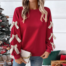 Load image into Gallery viewer, Merry Bow Red Sweatshirt