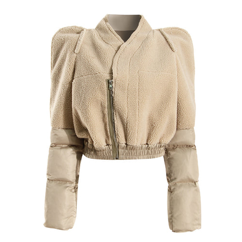 Tower Shoulder Plush Cotton Jacket