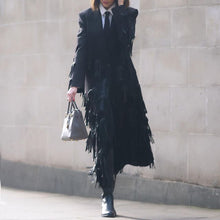 Load image into Gallery viewer, Midnight Moves Fringe Coat