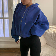 Load image into Gallery viewer, Cozy Rush Velvet Zip Hoodie