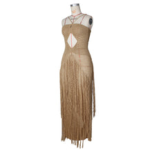 Load image into Gallery viewer, Tulum Nights Crochet Maxi Dress