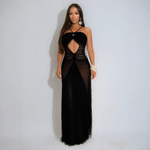 Load image into Gallery viewer, Tulum Nights Crochet Maxi Dress