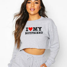 Load image into Gallery viewer, Boyfriend Energy Cropped Sweatshirt