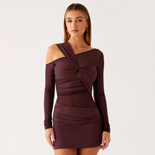 Load image into Gallery viewer, Afterglow Sheer Mesh Mini Dress