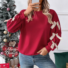Load image into Gallery viewer, Merry Bow Red Sweatshirt