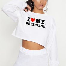 Load image into Gallery viewer, Boyfriend Energy Cropped Sweatshirt