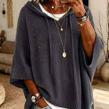 Load image into Gallery viewer, Cozy Current Hooded Knit Sweater